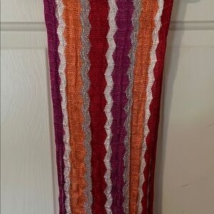 Colorful Striped Knit Scarf